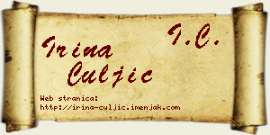 Irina Čuljić vizit kartica